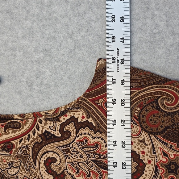 Tommy Hilfiger Beige and Red Paisley Top - Picture 8 of 11